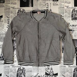Juicy Couture Women's Black white mesh y2k vintage hoodie sheer XL mcbling